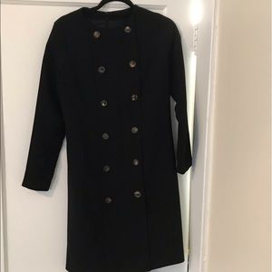YSL vintage black wool sheath dress